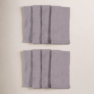 Asberry Chambray Napkins Set Of 8