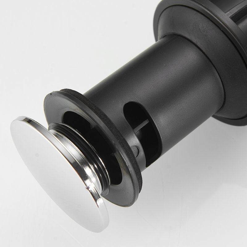 Bathroom Sink Pop-Up Drain With Overflow, Polished Chrome