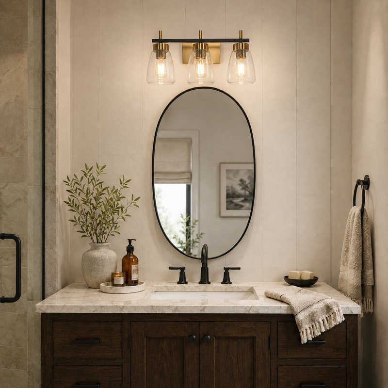 Geona 3-Light Dimmable Modern Bathroom Vanity Light