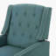 Chaise classique à dossier en tissu bleu sarcelle
