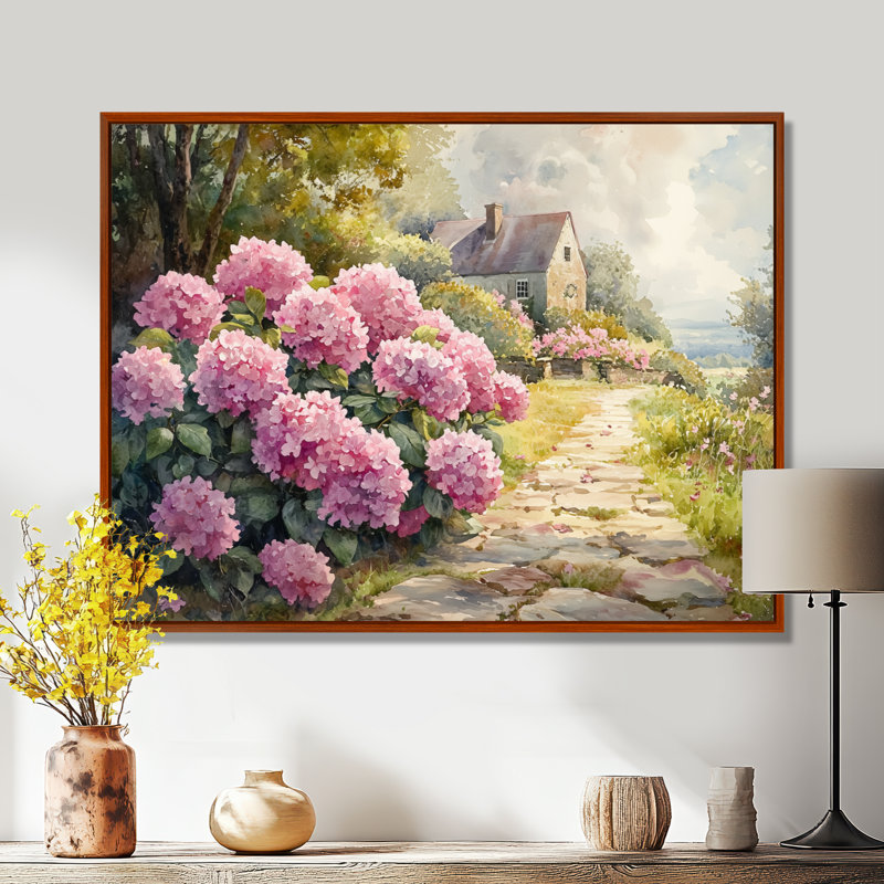 Dobromir - Floral Wall Art, Brun, H 12 po x l 20 po, Impression encadrée flottante