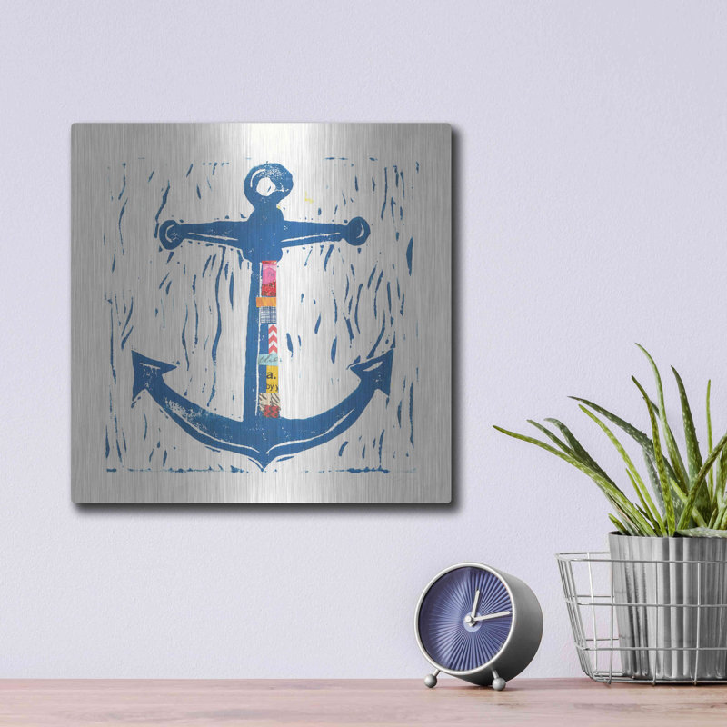 «Nautical Collage III» par Courtney Prahl, H 12 po x l 12 po