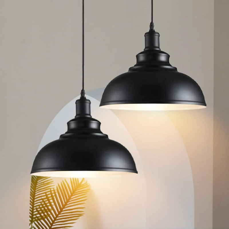 1 - Light Dome Pendant, Black