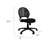 Lene Armless Office Chair, Breathable Black Mesh, Adjustable Seat