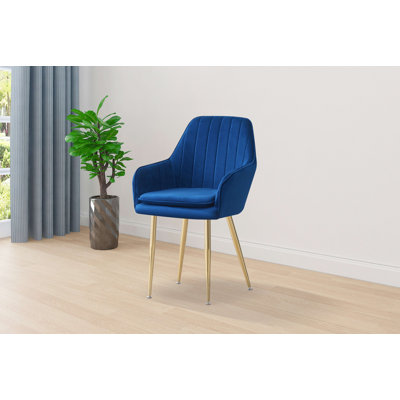 Aldegonde 47cm H Tufted Foam Padding Upholstered Metal Armchair