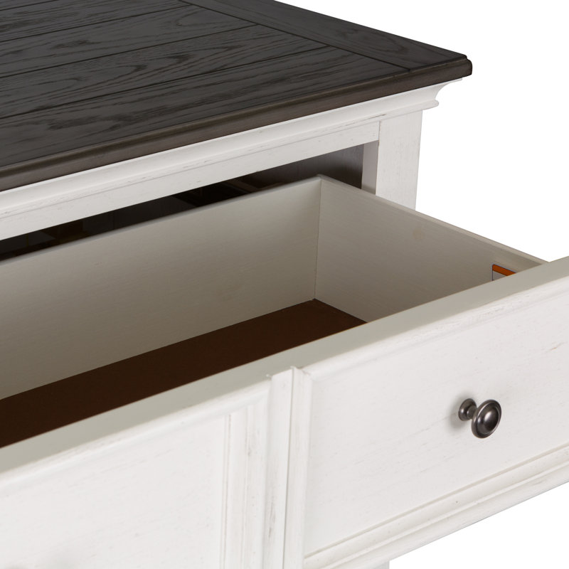 Commode 5 tiroirs en bois massif et manufacturé l 38 po Colburn, Blanc