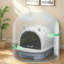 Enclosed Litter Box with Built-in Scoop