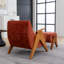 Upholstered Armchair with Footstool-945252920-951561097