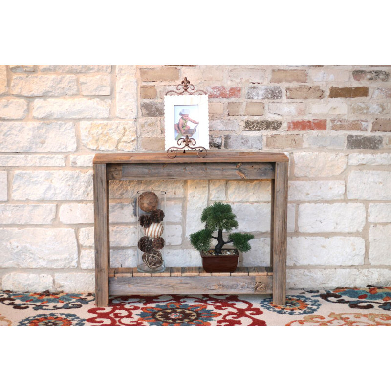 Biggs Solid Wood Console Table, Turquoise, 28" H x 36" W x 8" D