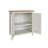 Daris 2 Door Compact Sideboard Buffet Storage Cabinet. 65cm Wide. Solid Oak Top. Polished Chrome Handles. Fully Assembled.