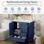 Meuble-lavabo simple avec plateau en céramique Shalimar, armoire de rangement moderne avec porte à fermeture douce et structure en bois massif, style autoportant-734106711-680586525