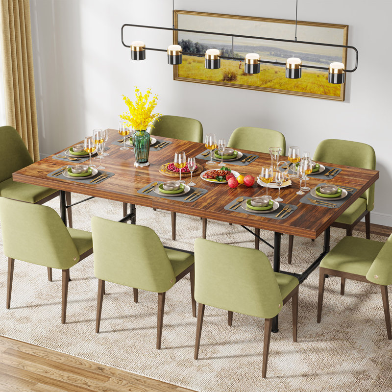 Bregmen Metal Base Dining Table, Brown