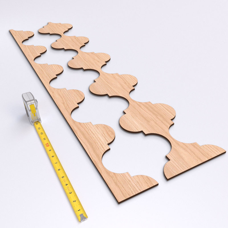 Marrakesh 47" Hickory Wood Decorative Slat Wall Panel Kit