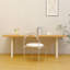 Bureaux rectangulaires en bois massif jaune clair-1702618237