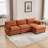 L Shaped Modular Sectional Sofa with Movable Ottoman and side pocket-794422959