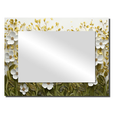 Summer Wildflowers Essence Of Spring  - Floral Mirror Wall Decor - Printed On Metal