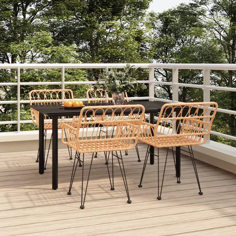 Ensemble repas d'extérieur Anayjah, Brun, L 55,1 po x l 27,6 po x H 29,1 po, 4