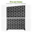 Moderne L 47 po x l 16 po x H 72 po en acier galvanisé noir intimité creusée galvanisée (1 paquet)-124959102-124959098