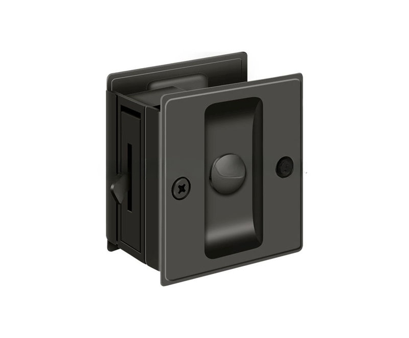 Brass Pocket Door Hardware, Oil-Rubber Bronze