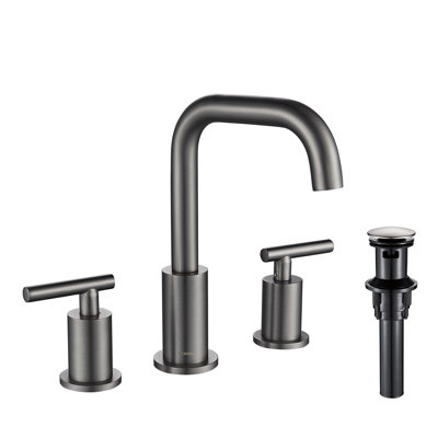 2-handle Bathroom Faucet with Drain Assembly