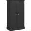 Armoire de rangement pour garde-manger de 41 po, armoire de cuisine autoportante avec 12 tablettes de porte, portes doubles, étagère à 5 niveaux et tablettes réglables-240687794