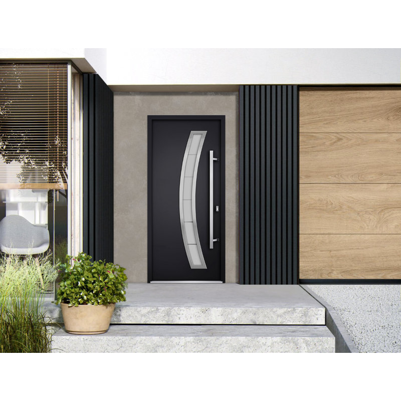 Deux portes d'entrée à l'avant, S'ouvre à droite vers l'intérieur, Noir