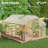 8 x 10/12FT Polycarbonate Walk-in Greenhouse with Roof Vent, Aluminum Frame Large Garden Greenhouse for Outdoors-121768552-121768554