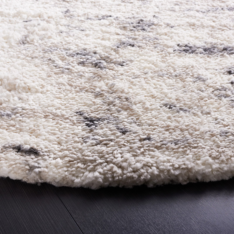Fontana Shag 800 Performance Abstract Rug, Round 6'7"