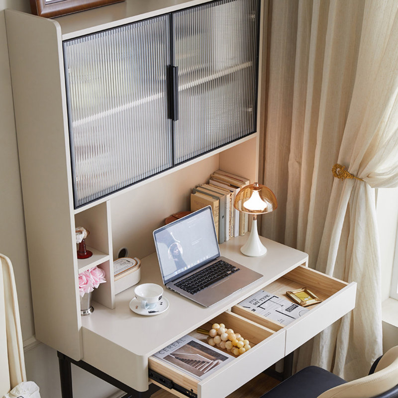 Modern-style practical desk and bookshelf