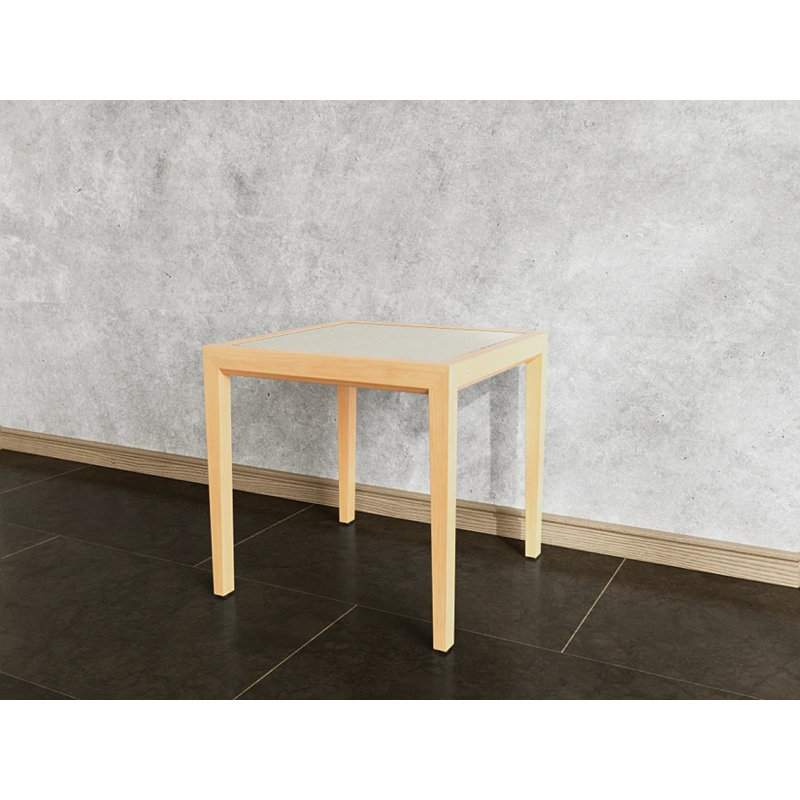 Brooklyn Earthen Twill End Table, White Twill, Natural