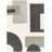 Rectangle Hrusto Machine Woven Polyester Area Rug in Gray/White-658262840