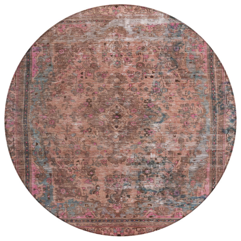 Tapis rond lavable intérieur 8 pi