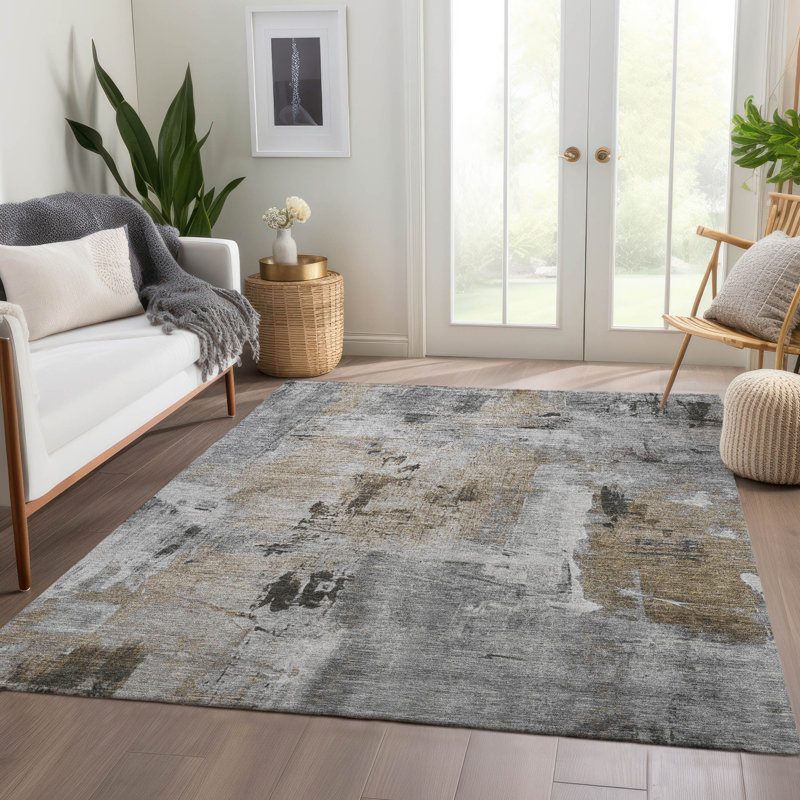 Premium Machine Washable Natoma AMF989 Abstract Rug, Rectangle 10' x 14'
