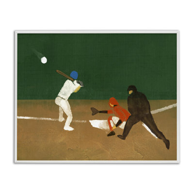 Batting Baseball Players Giclee Art by Daphne Polselli