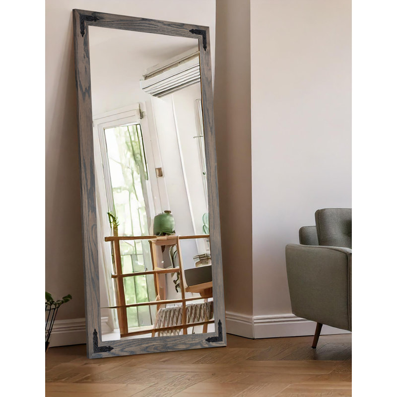 Miroir Gracie Oaks, 72 po x 33 po, Gris carbone