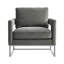 Fauteuil en velours l 33,5 po Isabel-191287708