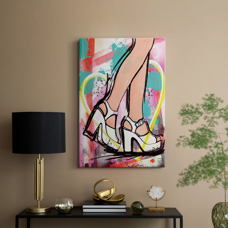 Pop Glam Platform -Gallery Wrapped Cavas, 18" H x 12" W