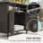 Wicker Storage Cabinet, Outdoor Buffet Cabinet, Dark Coffee-107382608