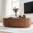 47.24" Dark Walnut Oval Coffee Table, MDF Center Table With Drawer For Living Room Apartment Condo-916575392