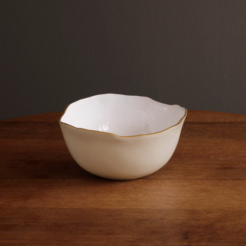 Encanto Serving Bowl, Cream/White