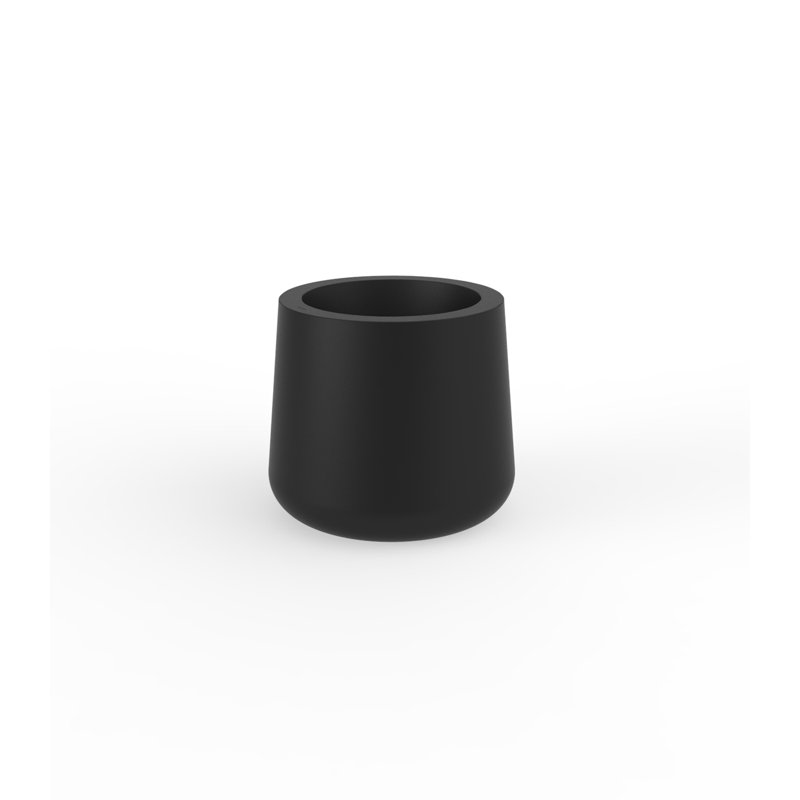 Ulm Pot Planter, 15.75" H x 17.75" W x 17.75" D, Black