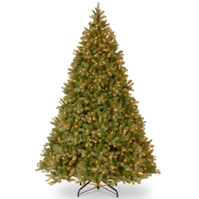 Downswept Douglas 10" Green Fir Artificial Christmas Tree with 1000 LED Multi Lights and Stand, 6.5', Not Pre-Lit