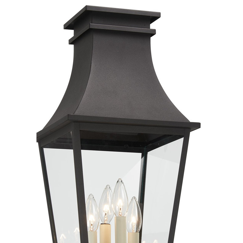 Tête de lanterne noire câblée Massapequa, H 24,88 po x l 10,38 po x P 10,38 po