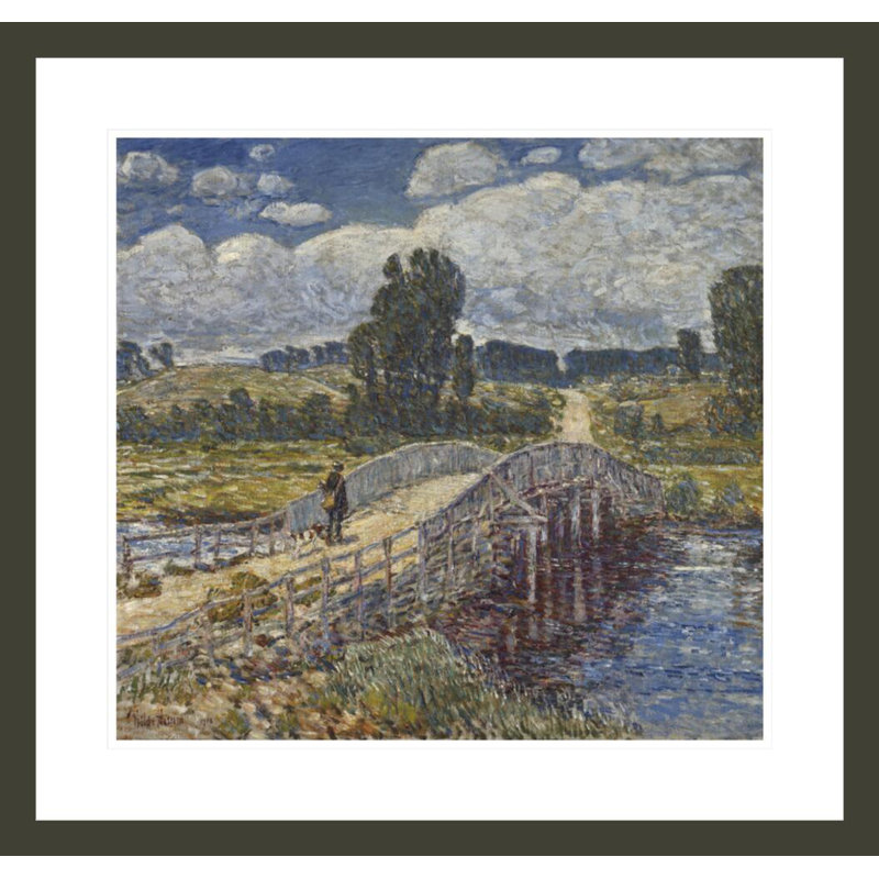 «Bridge at Old Lyme» par Childe Hassam - impression giclée encadrée, H 23,5 po x l 24,76 po