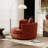 Upholstered Slipcovered Oversized Swivel Barrel Accent Chair-1315123162