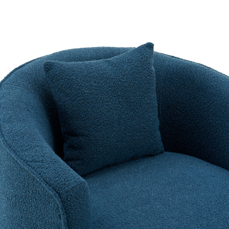 Fauteuil d'appoint pivotant Modern Boucle, Bleu