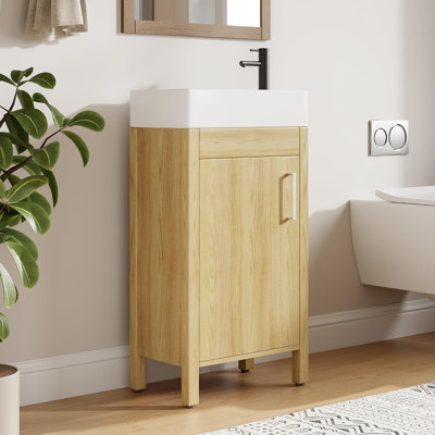 Lavabo de salle de bain de 16 pouces pour petits espaces