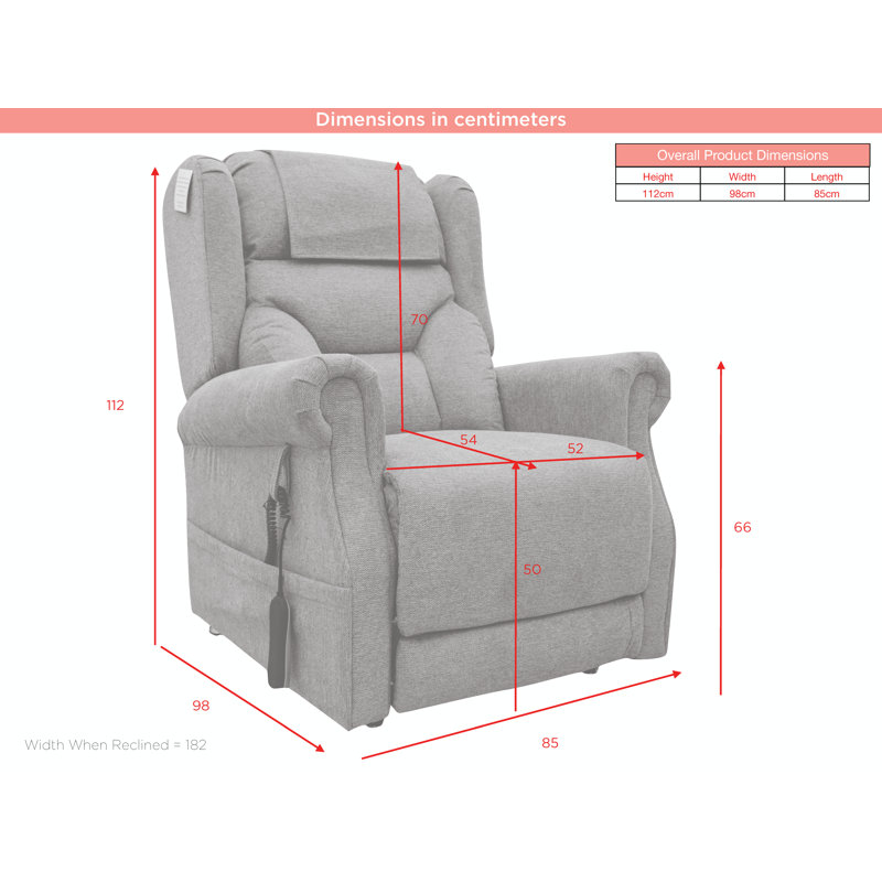 85cm Wide Lift Assist Standard Recliner, Green
