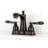 Kingston Brass NuWave French Two-Handle 3-Hole Deck Mount 4" Centerset Bathroom Faucet with Plastic Pop-Up-19671155