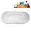 Baignoire autoportante 67 po avec drain interne Streamline-101698597